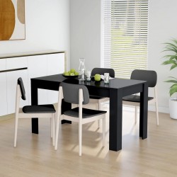 Sonata H Трапезна маса, черна, 140x74,5x76 см, инженерно дърво - Mese de dining