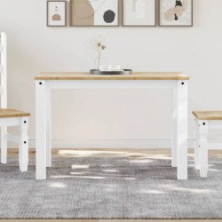 Sonata H Трапезна маса Panama бяла 117x60x75 см бор масив - Mese de dining