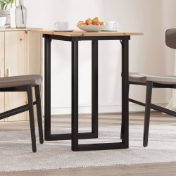 Sonata H Трапезна маса О-образна рамка 80x50x75 см бор масив и чугун - Mese de dining