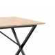 Sonata H Трапезна маса X-образна рамка 180x90x75 см бор масив и чугун