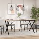 Sonata H Трапезна маса X-образна рамка 180x90x75 см бор масив и чугун