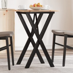 Sonata H Трапезна маса X-образна рамка 50x50x75 см бор масив и чугун - Mese de dining