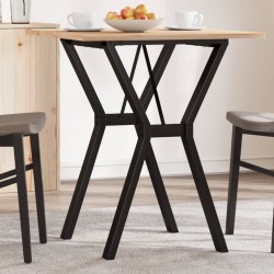 Sonata H Трапезна маса Y-образна рамка 60x60x75 см бор масив и чугун - Mese de dining