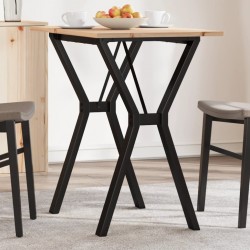 Sonata H Трапезна маса Y-образна рамка 80x50x75 см бор масив и чугун - Mese de dining