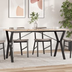 Sonata H Трапезна маса Y-образна рамка 160x80x75 см бор масив и чугун - Mese de dining