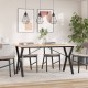Sonata H Трапезна маса Y-образна рамка 160x80x75 см бор масив и чугун