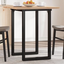 Sonata H Трапезна маса О-образна рамка 70x70x75,5 см бор масив и чугун - Mese de dining