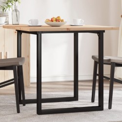 Sonata H Трапезна маса О-образна рамка 90x90x75,5 см бор масив и чугун - Mese de dining