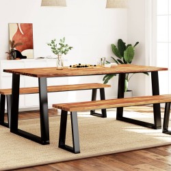 Sonata H Трапезна маса с жив ръб 180x90x75 см масивна акация - Mese de dining