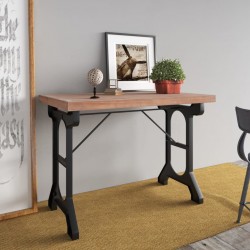 Sonata H Трапезна маса, 110x65x82 см, масивна дървесина ела и желязо - Mese de dining
