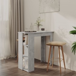 Sonata H Бар маса с рафт, бетонно сива, 102x50x103,5 см, инженерно дърво - Mese de dining