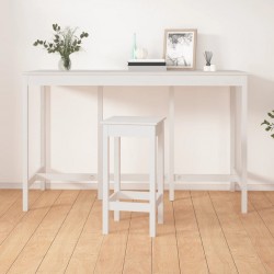 Sonata H Бар маса, бяла, 180x80x110 см, борово дърво масив - Mese de dining