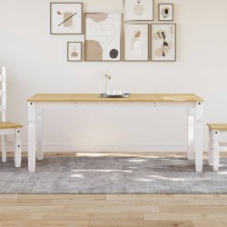 Sonata H Тоалетка Corona, бяла, 180x90x75 см, бор масив - Mese de dining