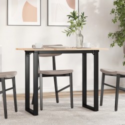 Sonata H Трапезна маса О-образна рамка 100x50x75 см бор масив и чугун - Mese de dining