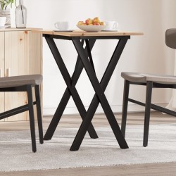 Sonata H Трапезна маса X-образна рамка 80x50x75 см бор масив и чугун - Mese de dining