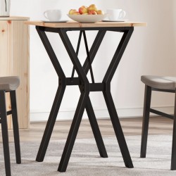 Sonata H Трапезна маса Y-образна рамка 50x50x75 см бор масив и чугун - Mese de dining