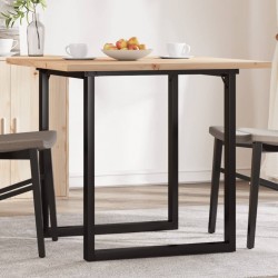 Sonata H Трапезна маса О-образна рамка 80x80x75,5 см бор масив и чугун - Mese de dining