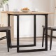 Sonata H Трапезна маса О-образна рамка 80x80x75,5 см бор масив и чугун