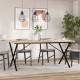 Sonata H Трапезна маса X-образна рамка 180x90x75,5 см бор масив и чугун