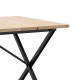 Sonata H Трапезна маса X-образна рамка 180x90x75,5 см бор масив и чугун