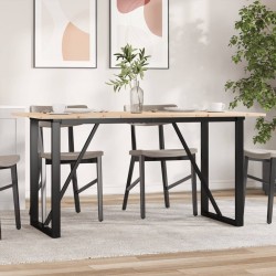 Sonata H Трапезна маса О-образна рамка 160x80x75 см бор масив и чугун - Mese de dining