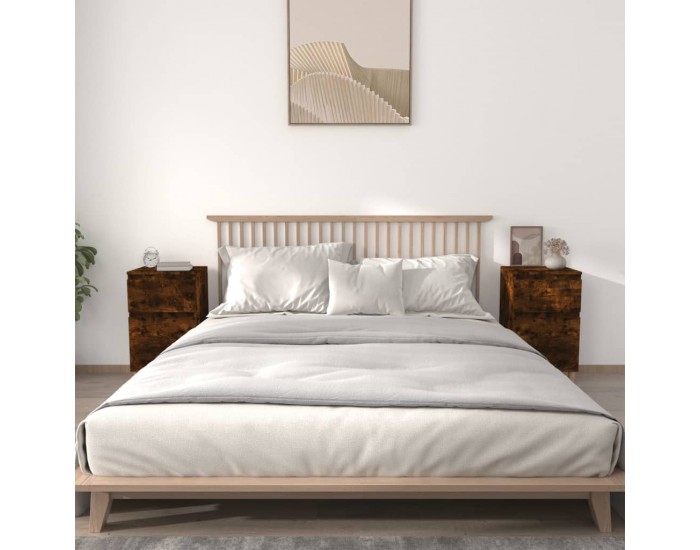Sonata Noptiere, 2 buc., stejar afumat, 40x35x70 cm