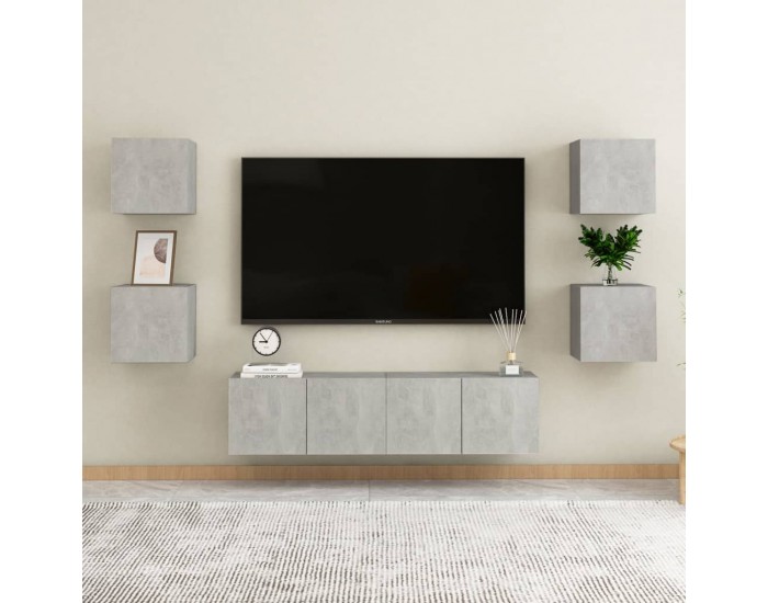 Sonata H Нощни шкафчета 2 бр бетонно сиви 30,5x30x30 см инженерно дърво