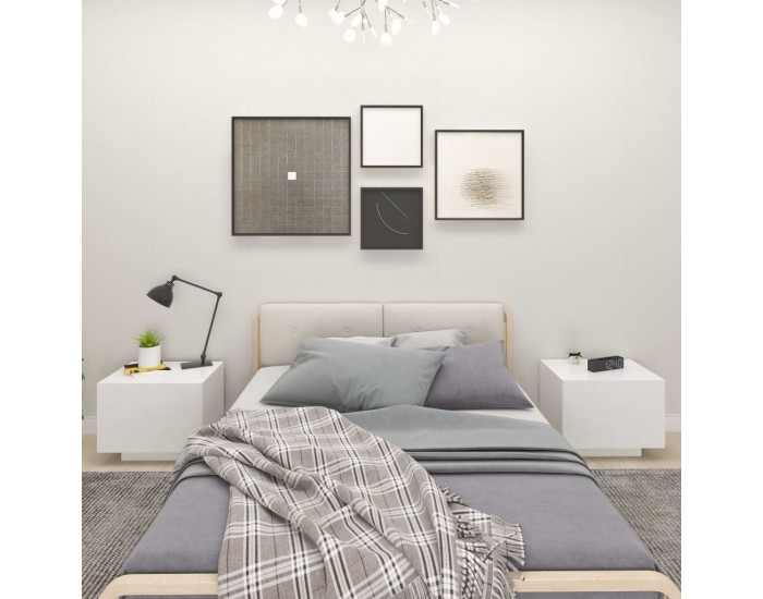 Sonata H Нощно шкафче, бяло, 100x35x40 см, инженерно дърво