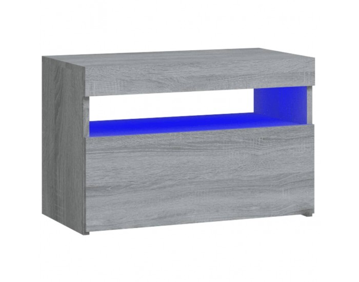 Sonata H Нощно шкафче с LED осветление, сив сонома, 60x35x40 см