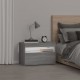 Sonata H Нощно шкафче с LED осветление, сив сонома, 60x35x40 см