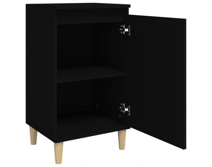 Sonata Noptiere, 2 buc, negru, 40x35x70 cm, lemn prelucrat