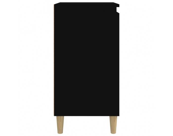 Sonata Noptiere, 2 buc, negru, 40x35x70 cm, lemn prelucrat