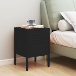 Sonata H Нощно шкафче, черно, 35х35х51 см, стомана - Noptiere