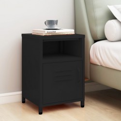 Sonata H Нощно шкафче, черно, 35х35х51 см, стомана - Noptiere