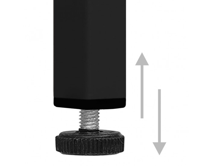 Sonata H Нощно шкафче, черно, 35х35х51 см, стомана