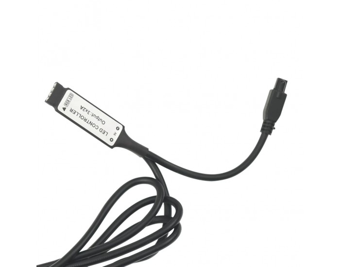 Sonata H Нощно шкафче с LED, черно, 45x35x67 см, инженерно дърво