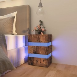 Sonata H Нощно шкафче с LED, опушен дъб, 45x35x67 см, инженерно дърво - Noptiere