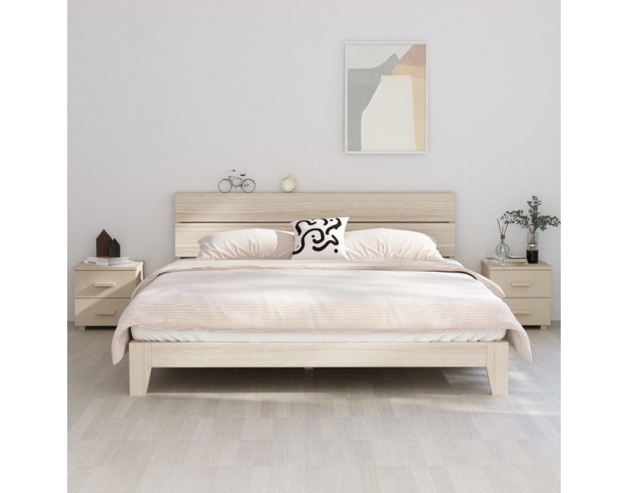 Sonata H Нощни шкафчета HAMAR 2 бр меденокафяви 40x35x44,5 см бор масив