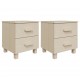 Sonata H Нощни шкафчета HAMAR 2 бр меденокафяви 40x35x44,5 см бор масив