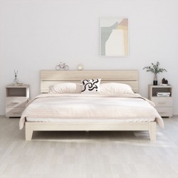Sonata H Нощни шкафчета HAMAR, 2 бр, бели, 40x35x62 см, бор масив - Noptiere