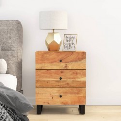 Sonata H Нощно шкафче 50x33x62 см масивна акация и инженерно дърво - Noptiere