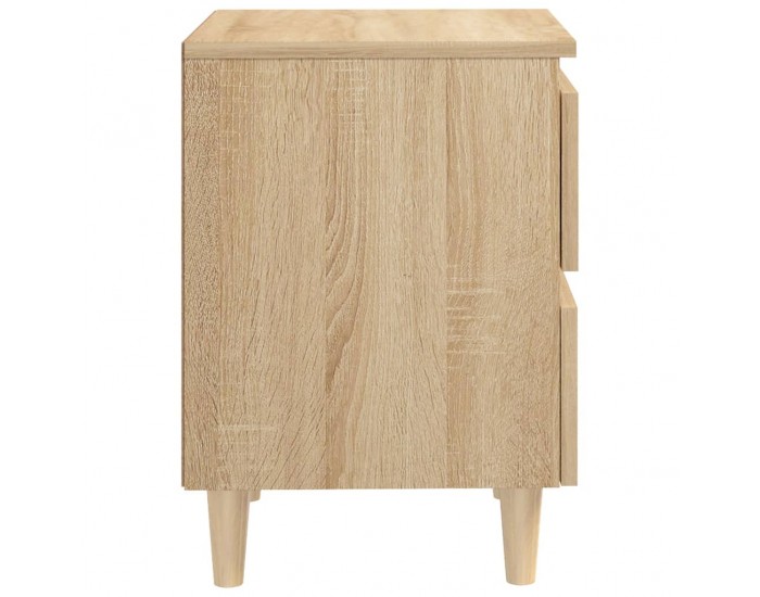 Sonata H Нощни шкафчета с крака от бор масив 2 бр дъб сонома 40x35x50 см