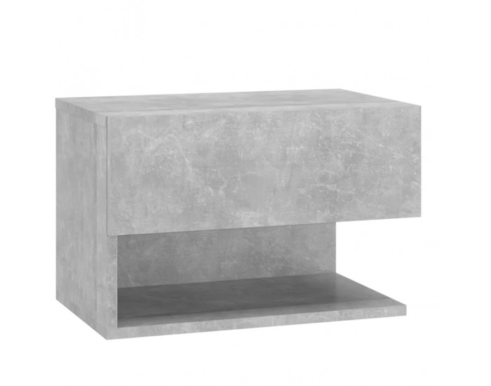 Sonata Noptiere de perete cu montaj pe perete, 2 buc., gri beton