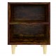 Sonata H Нощно шкафче с крака от масивно дърво, опушен дъб, 40x30x50 см