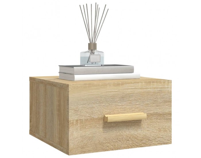 Sonata H Нощни шкафчета за стенен монтаж, 2 бр, сонома дъб, 35x35x20 см