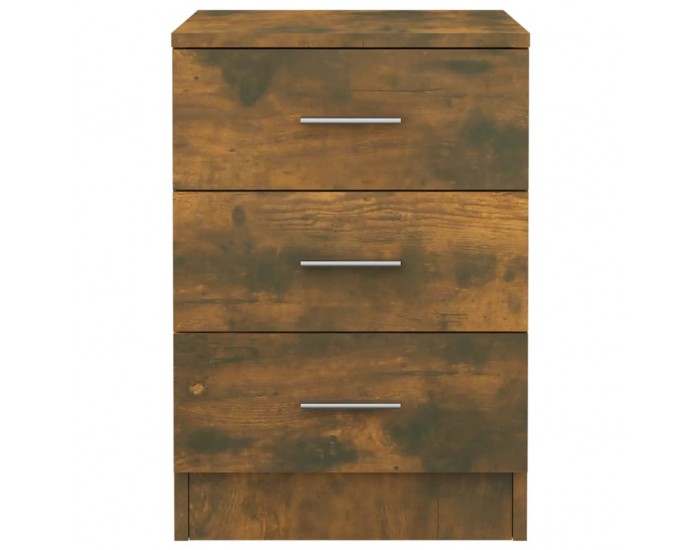Sonata H Нощни шкафчета 2 бр опушен дъб 38x35x56 см инженерно дърво