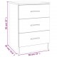 Sonata H Нощни шкафчета 2 бр опушен дъб 38x35x56 см инженерно дърво