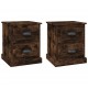 Sonata Noptiere, 2 buc., stejar afumat, 39x39x47,5 cm, lemn prelucrat