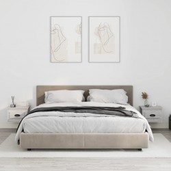 Sonata H Нощни шкафчета за стенен монтаж, 2 бр, сив сонома, 41,5x36x28см - Noptiere