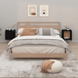 Sonata H Нощни шкафчета за стенен монтаж, 2 бр, черни 50x30x47 см - Noptiere